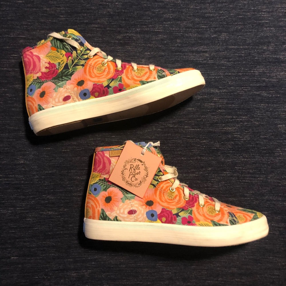 Keds Floral Size 5 Hightops Rifle Paper Co.🌸